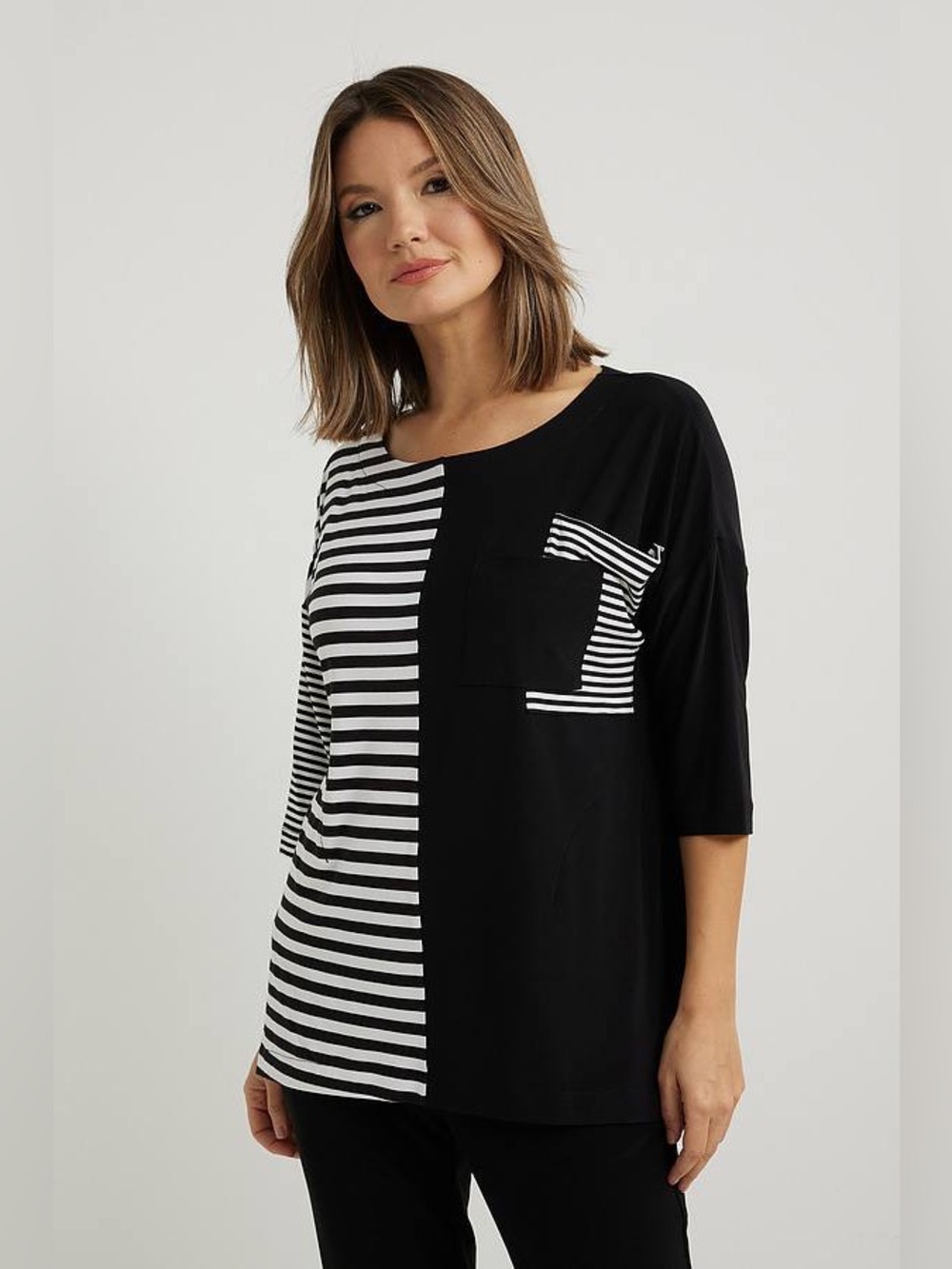 Joseph Ribkoff Striped Colour-blocked Top size 16